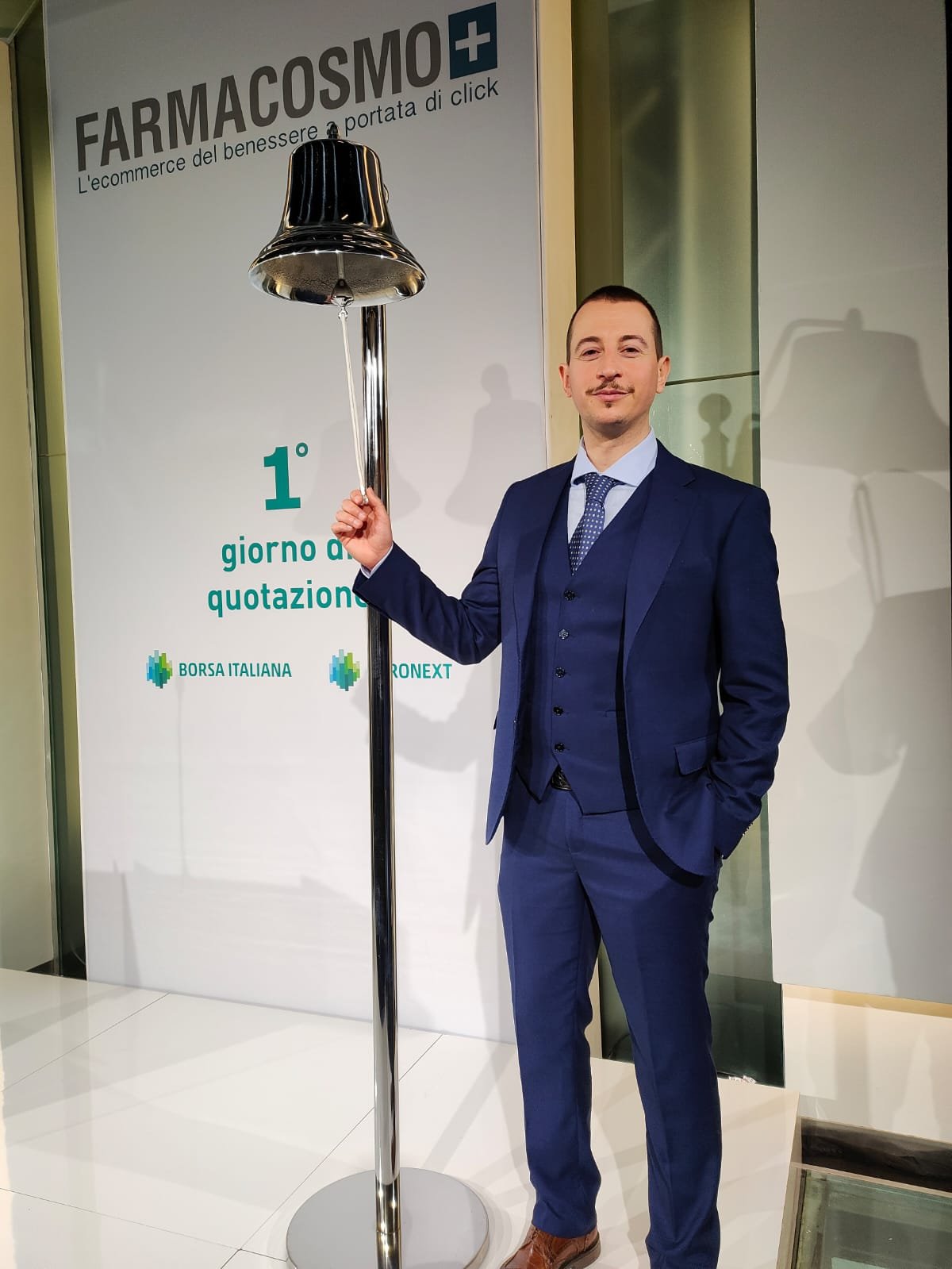 Giovanni De Stefano alla IPO di Farmacosmo — Borsa Italiana
