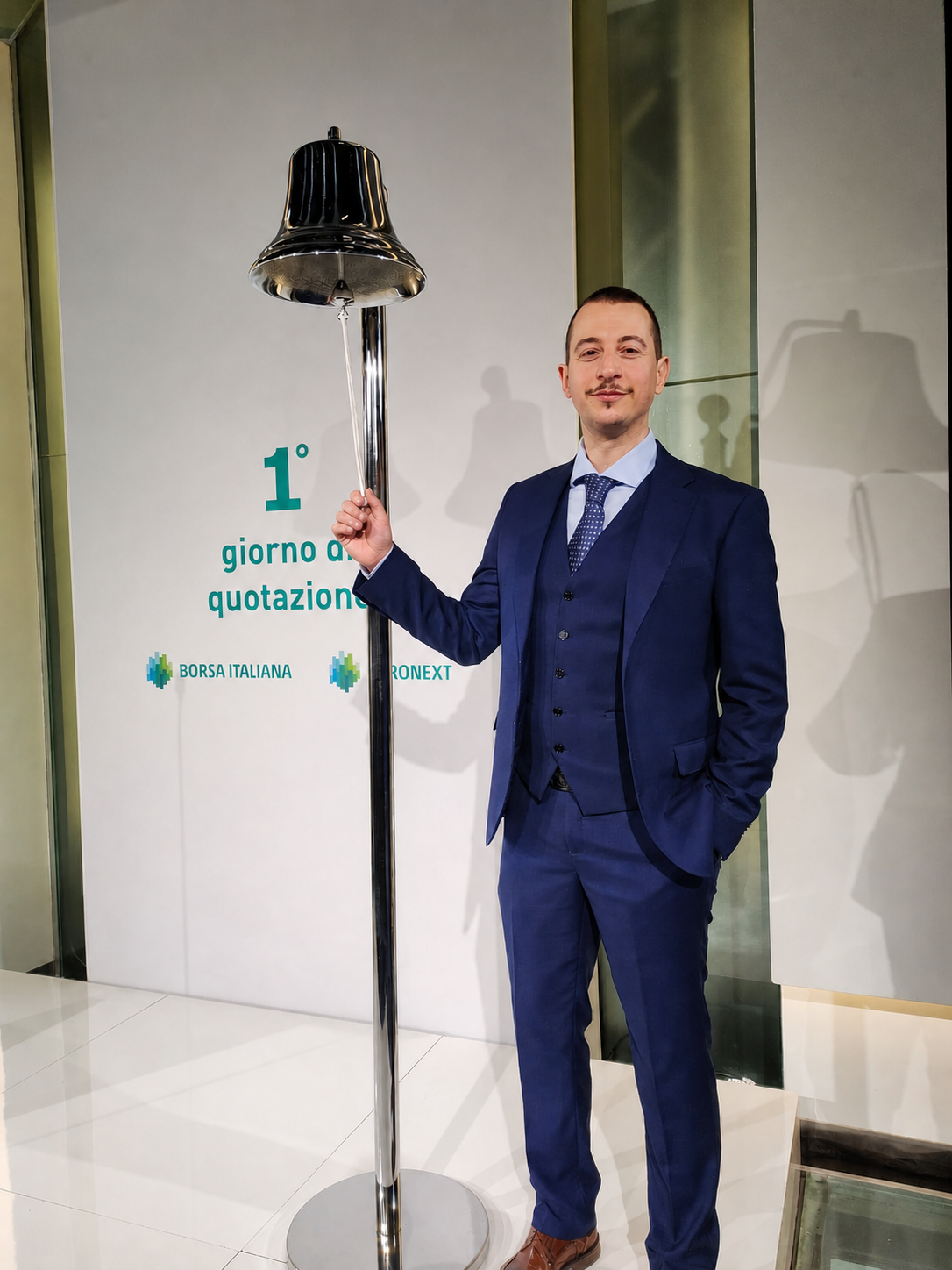 Giovanni De Stefano alla quotazione in borsa di Farmacosmo — Borsa Italiana Euronext Growth Milan